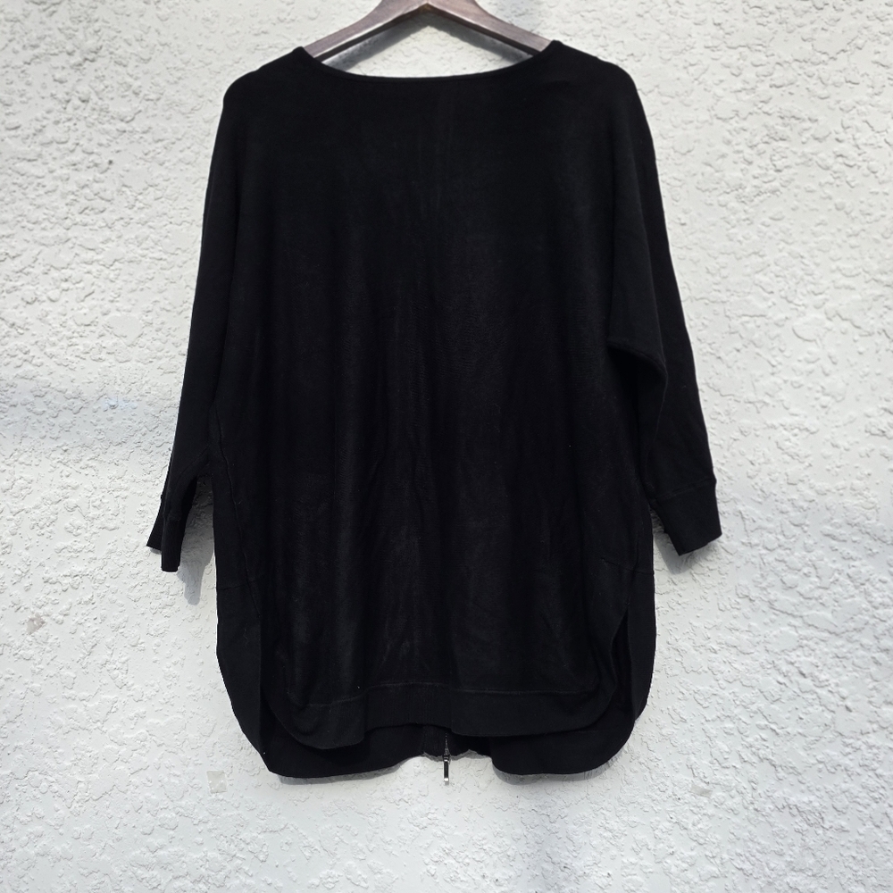 Monsoon  Zeena Zip-Back Hem Jumper  Black Size L - Picture 5 of 10